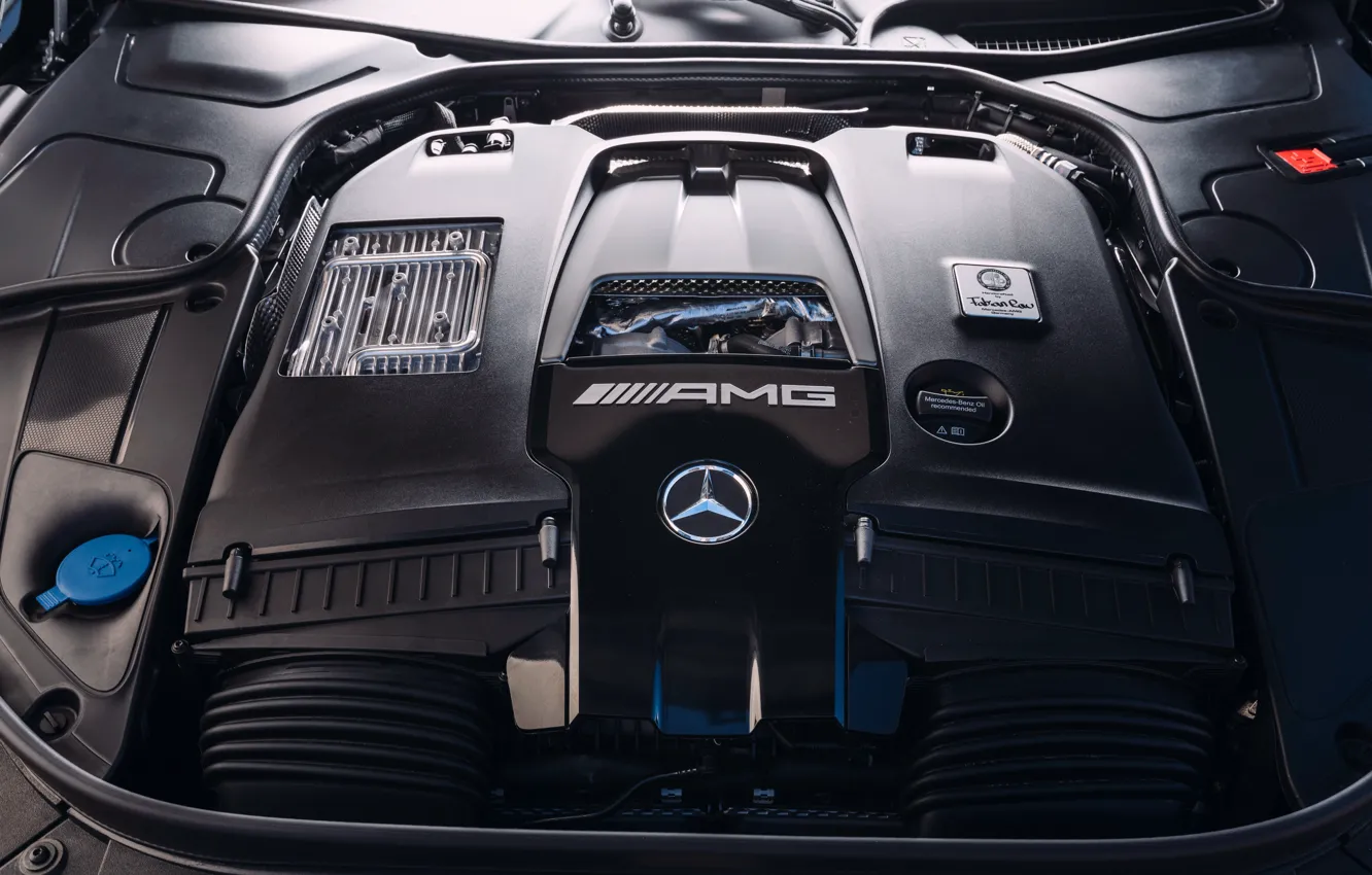 Фото обои двигатель, Mercedes-Benz, AMG, Coupe, 2018, 4MATIC, S63