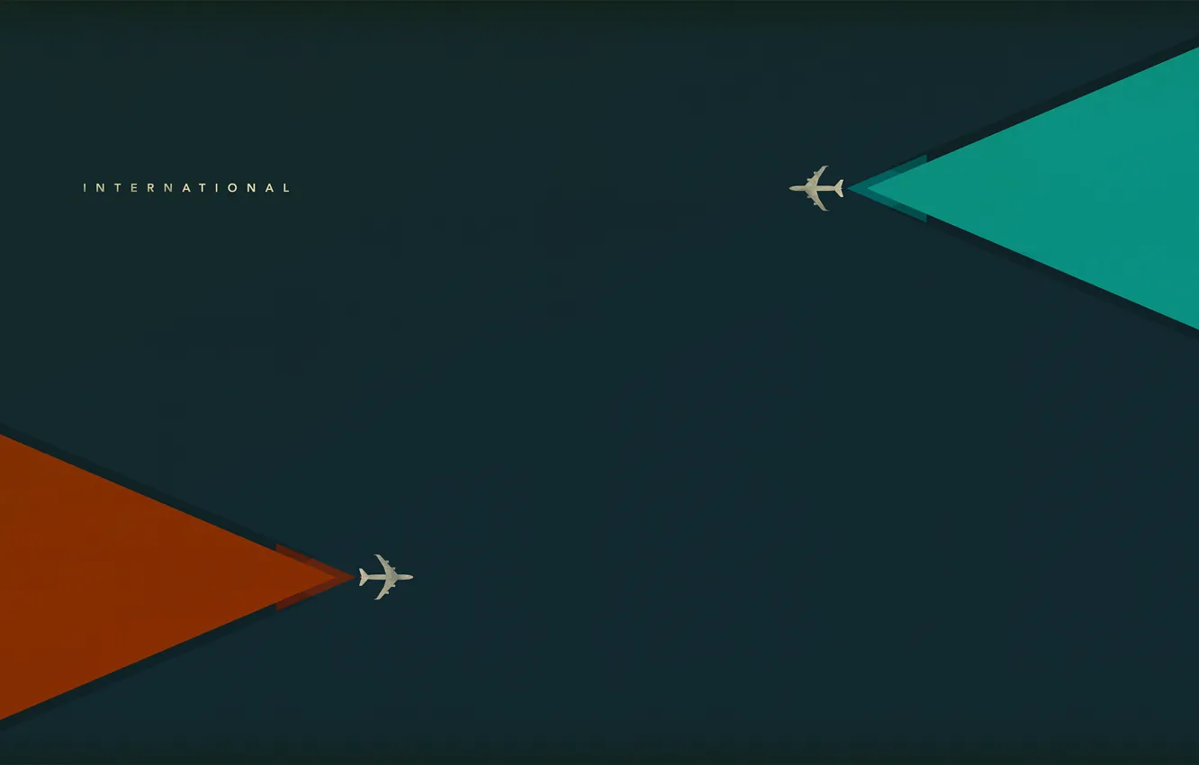 Фото обои минимализм, самолёты airplanes, minimalistic