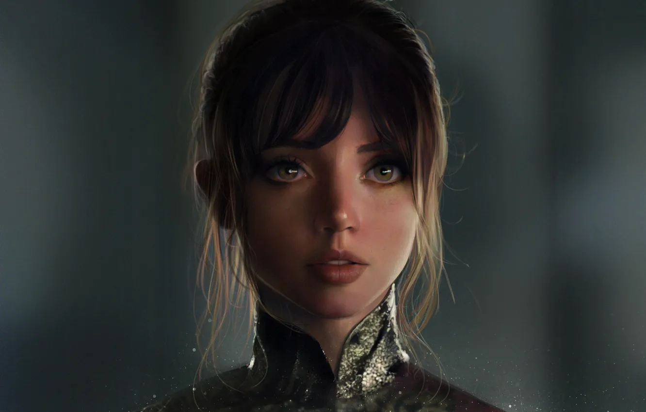 Фото обои digital art, artwork, HD Wallpaper, ana de armas, artstation