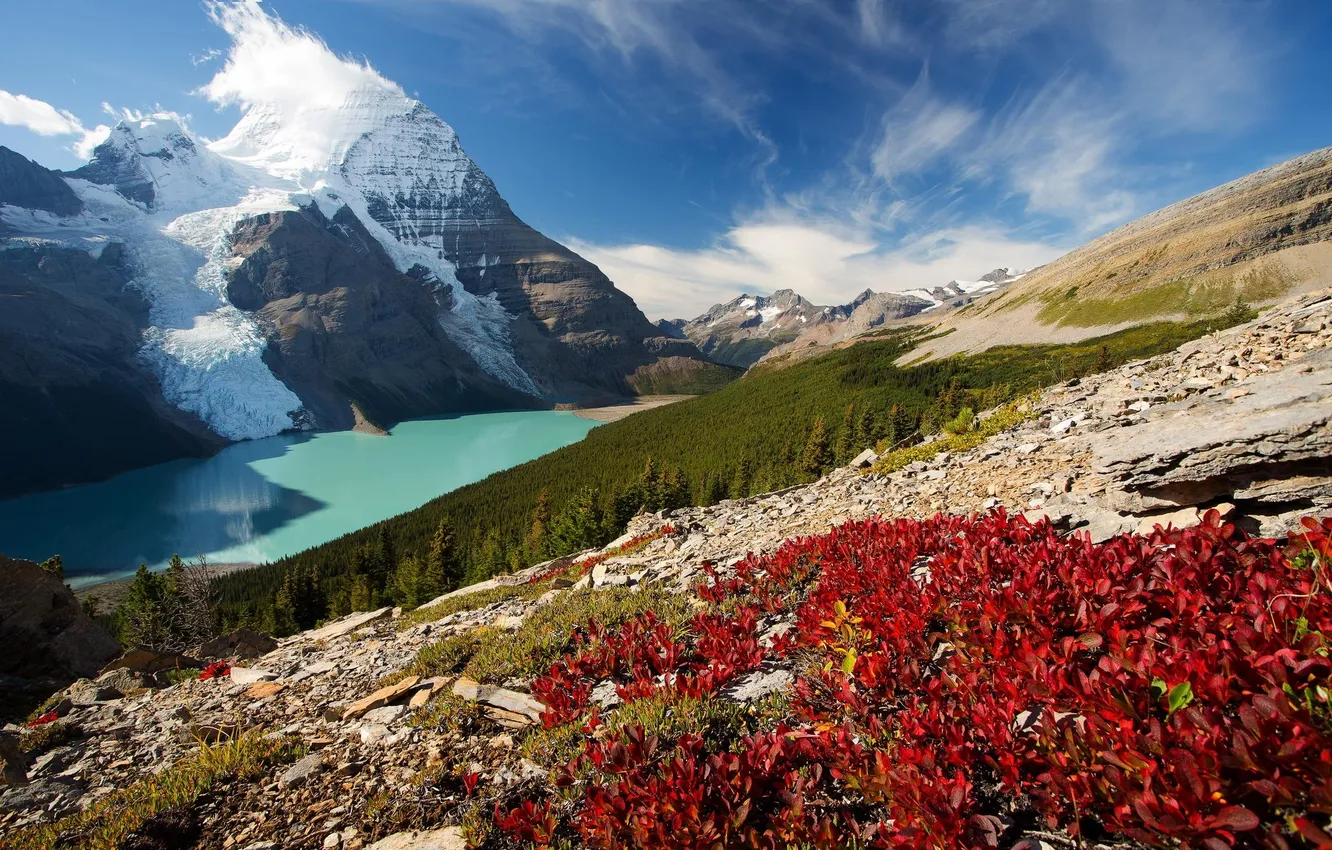 Фото обои пейзаж, горы, природа, озеро, Канада