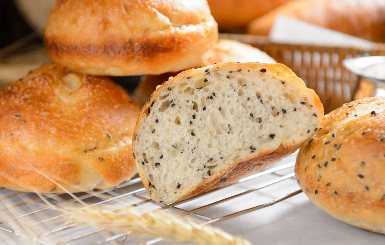 Фото обои хлеб, выпечка, кунжут