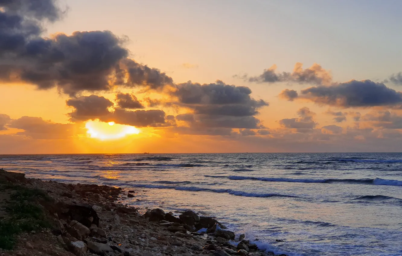 Фото обои sea, sun, israel