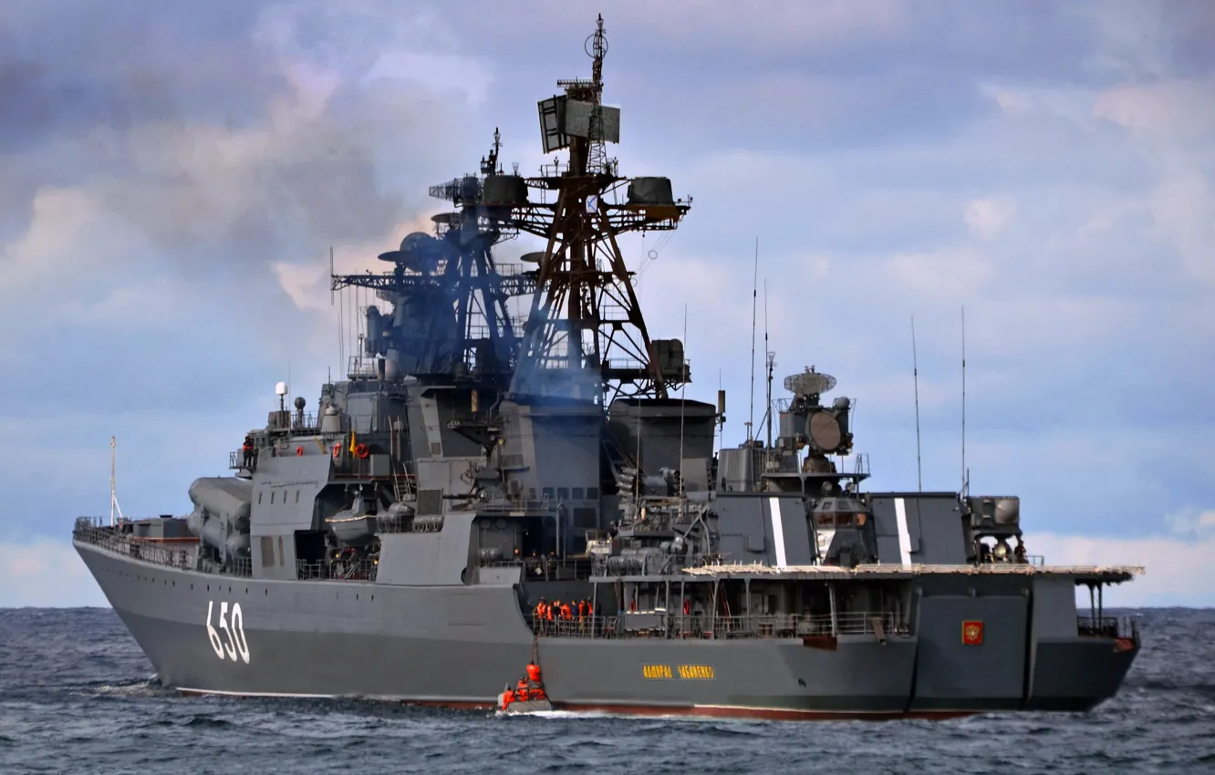 Фото обои корабль, противолодочный, Северный Флот, "Адмирал Чабаненко"