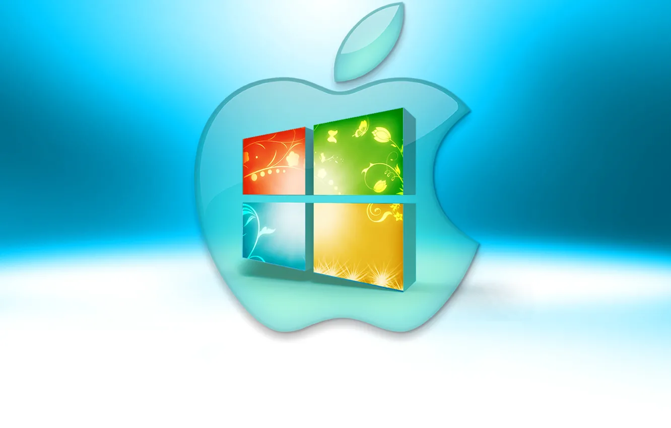 Фото обои компьютер, apple, логотип, mac, эмблема, windows, операционная система