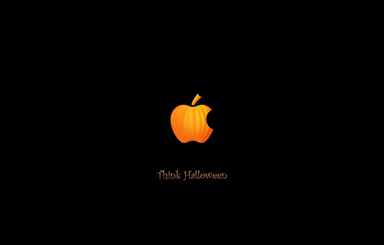 Фото обои Apple, Halloween, Хеллоуин