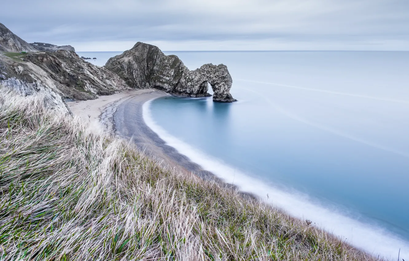 Фото обои море, скалы, берег, Dorset, Door, Durdle