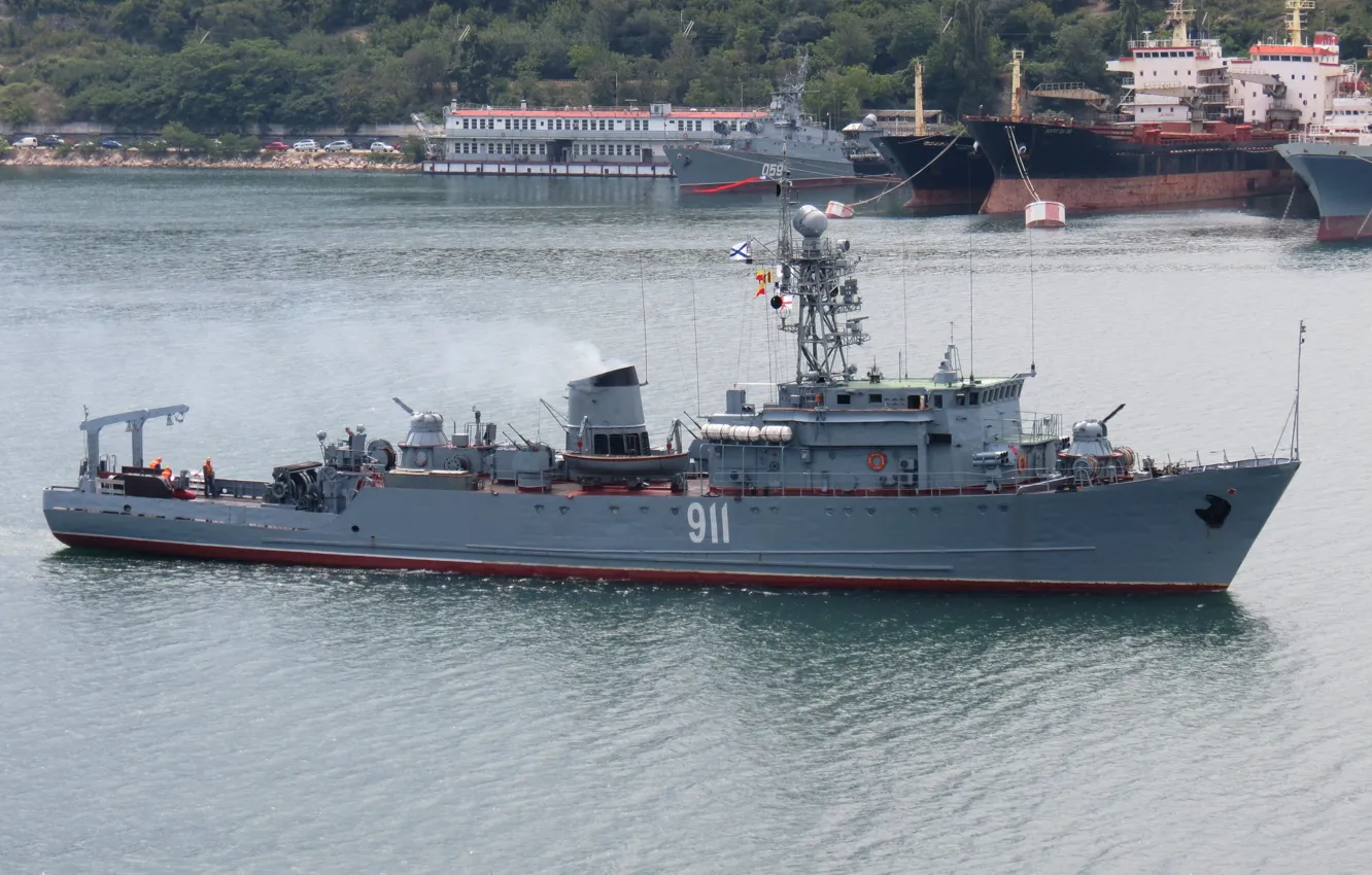 Фото обои морской, Черноморский флот, тральщик, проект 266м, иван голубец