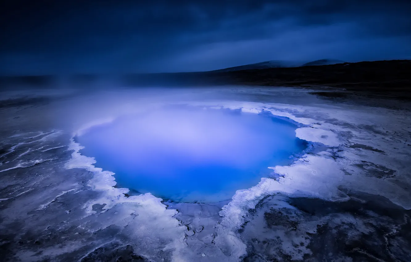 Фото обои Arnessysla, volcanic, Ísland, magic pond
