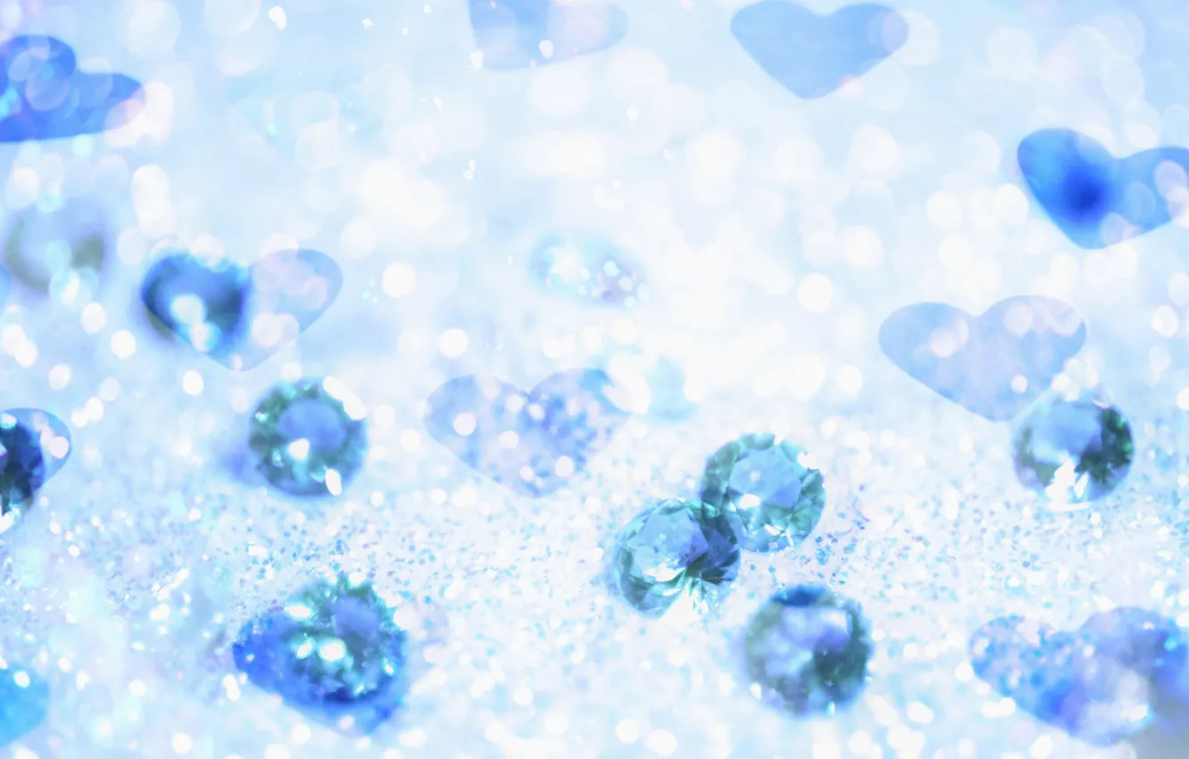 Фото обои blue, hearts, diamonds