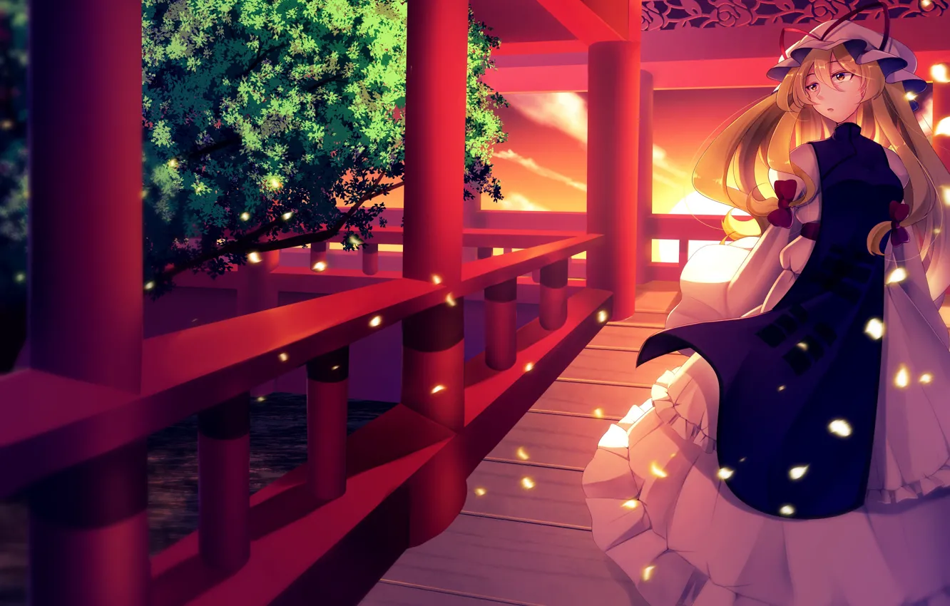 Фото обои девушка, touhou, Тохо, Тоухоу