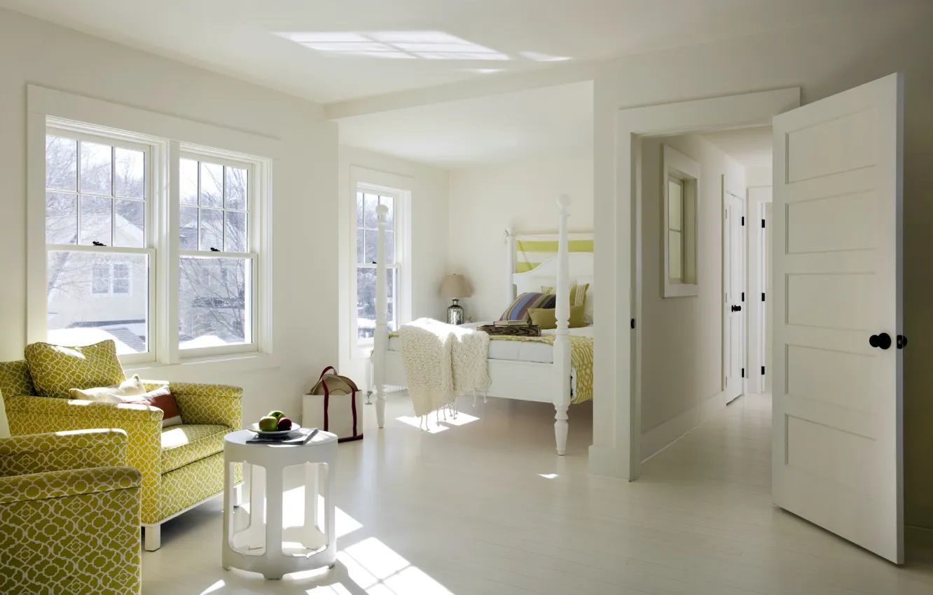 Фото обои дизайн, стиль, дома, интерьер, коттедж, спальня