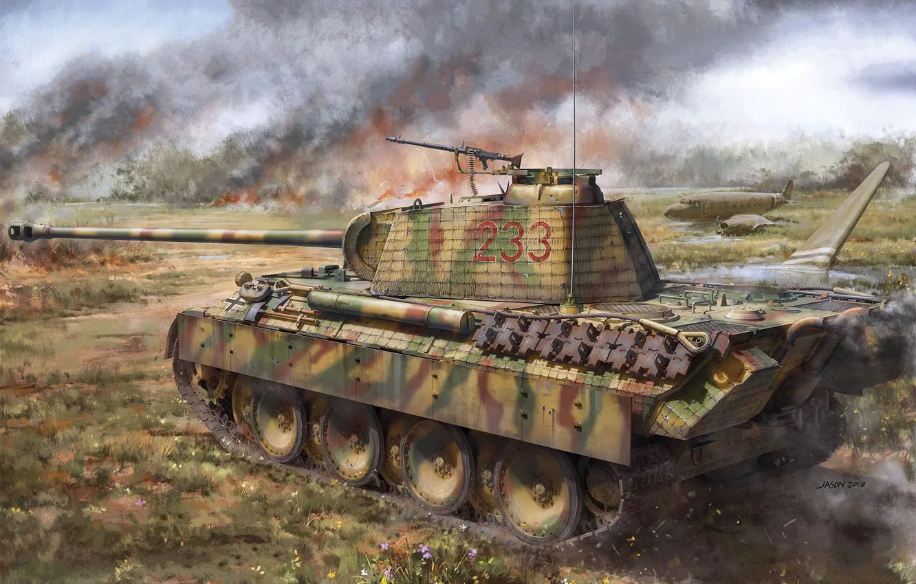 Фото обои пантера, танк, вермахт, средний, панцерваффе, Pz.Kpfw.V Panther A Early