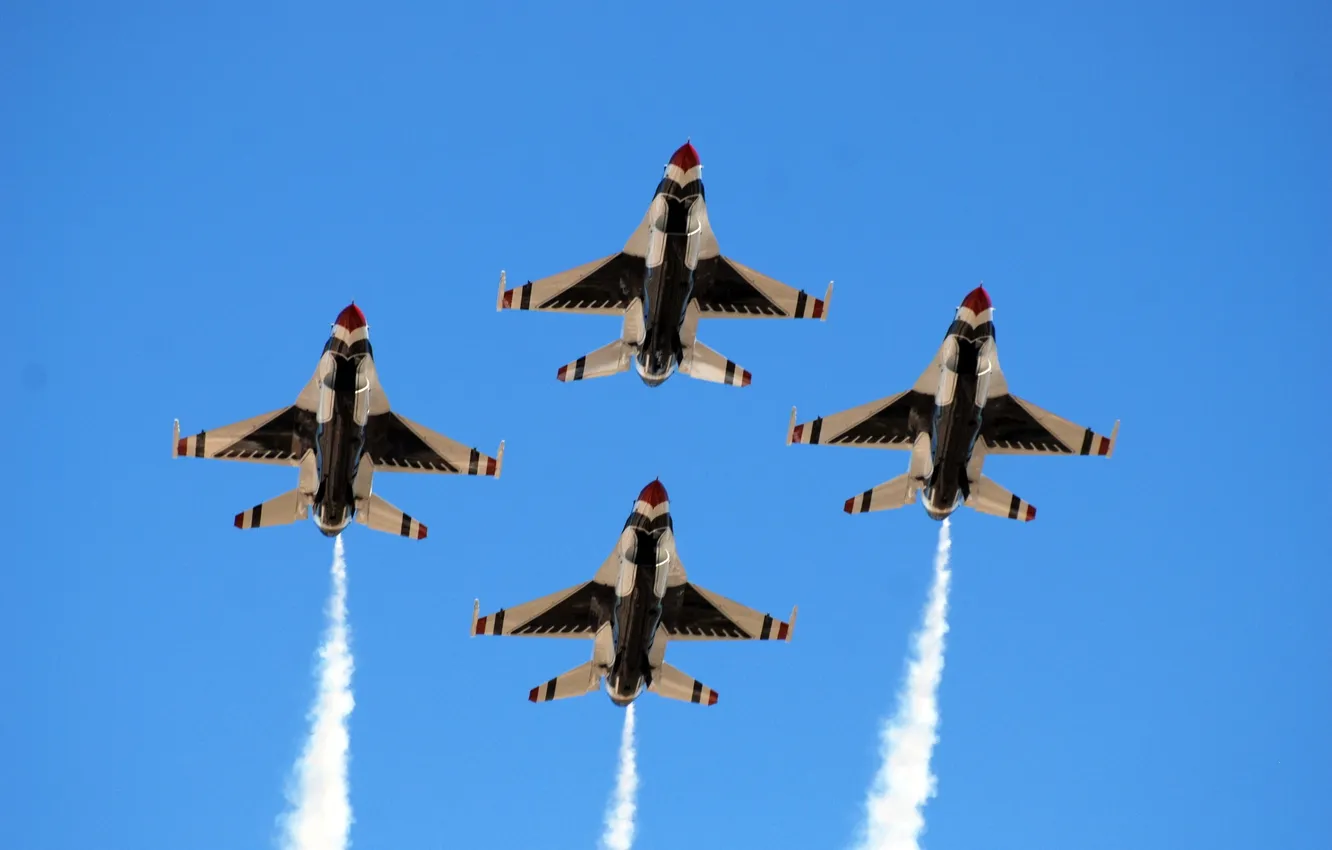 Фото обои небо, F-16, самолёты