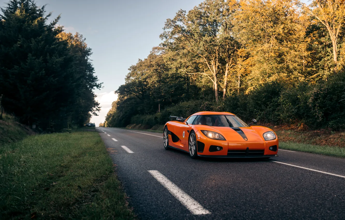 Фото обои Koenigsegg, supercar, orange, CCXR