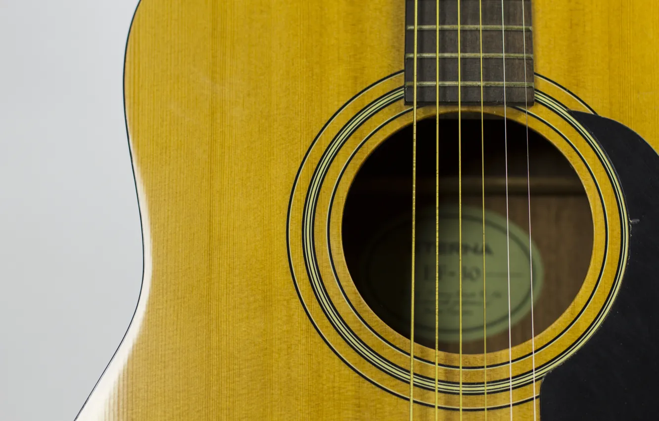 Фото обои guitar, wood, strings