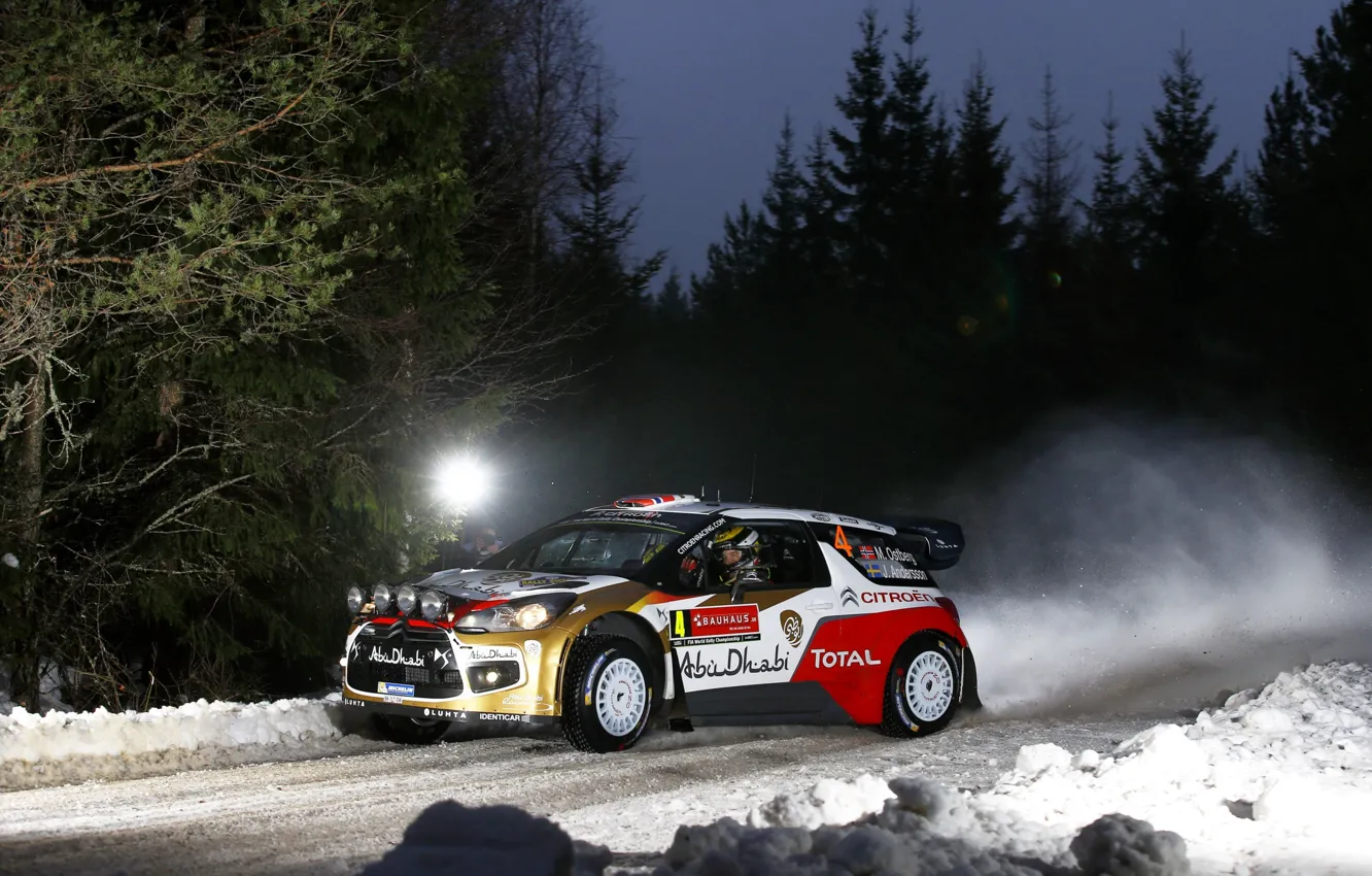 Фото обои Rally Sweden, DS3, WRC, Mads Ostberg