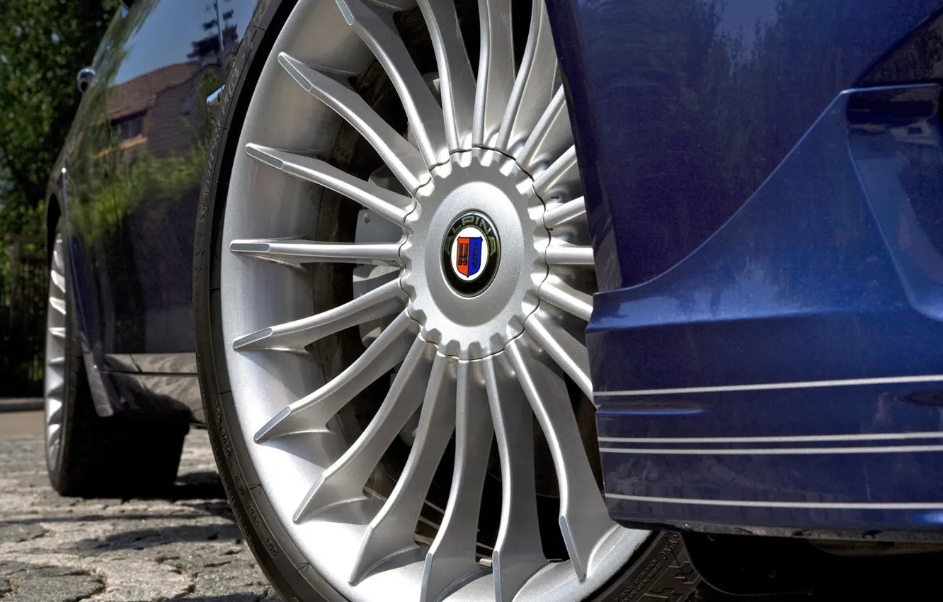 Фото обои дорога, колесо, Alpina BMW B7 BI-Turbo