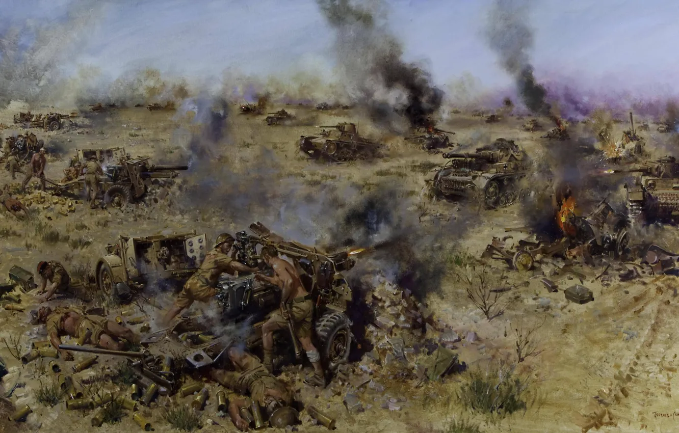 Фото обои огонь, пламя, атака, дым, танки, выстрелы, артиллерия, WW2