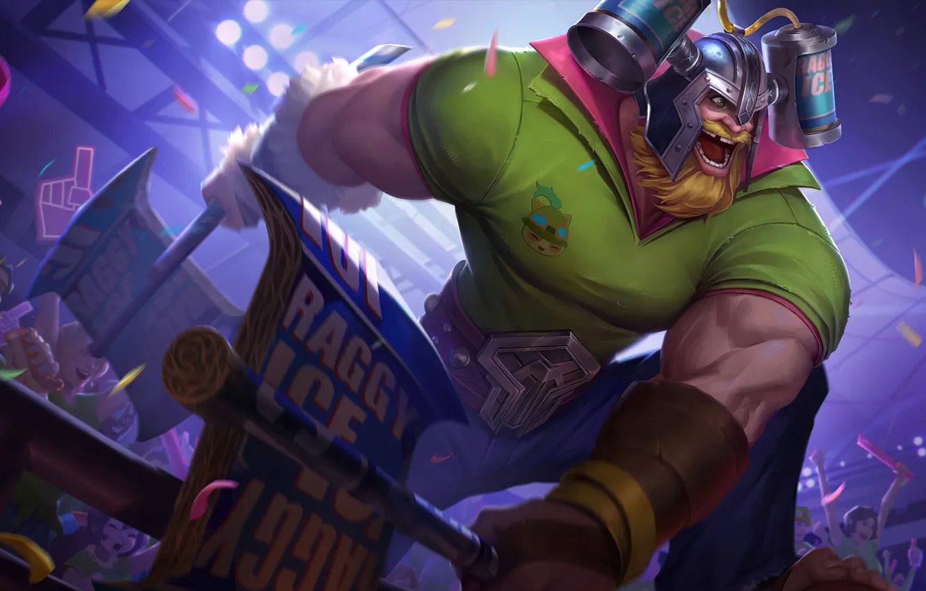 Фото обои Воин, League Of Legends, Olaf