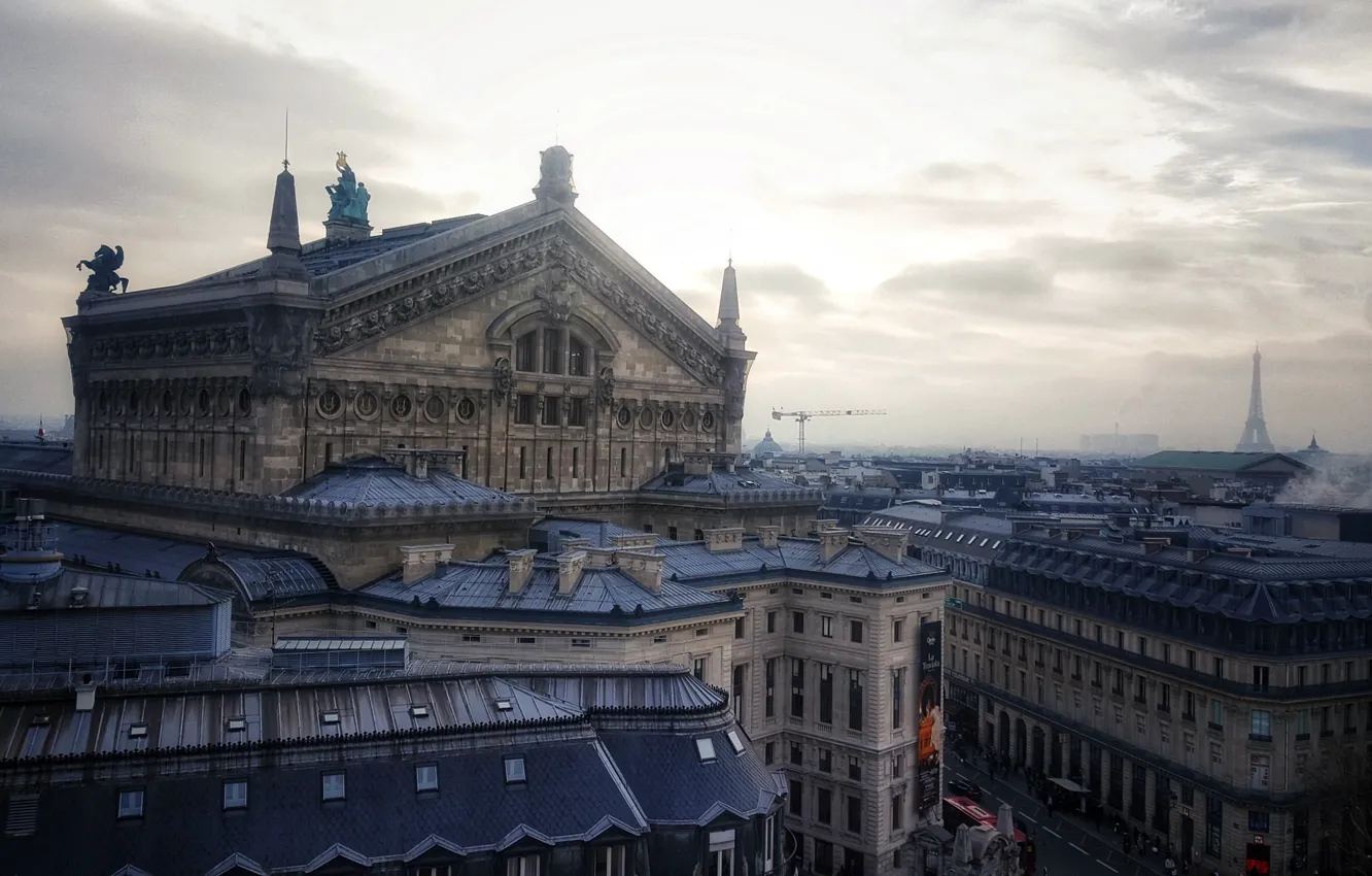 Фото обои город, Париж, архитектура