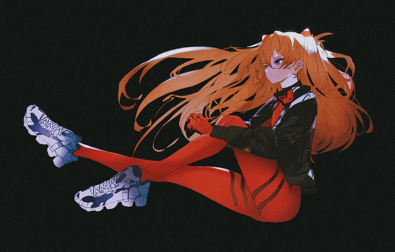 Фото обои Neon Genesis Evangelion, Asuka Langley Soryu, anime girls, John Kafka