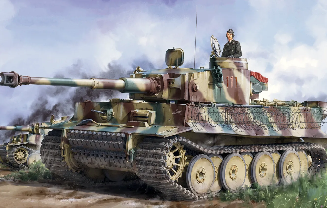 Фото обои Германия, танк, jason, вермахт, Tiger I, Pz.Kpfw.VI, панцерваффе, Тяжелый