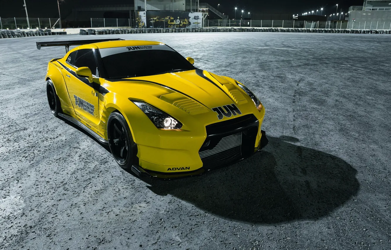 Фото обои GT-R, Yellow, R35