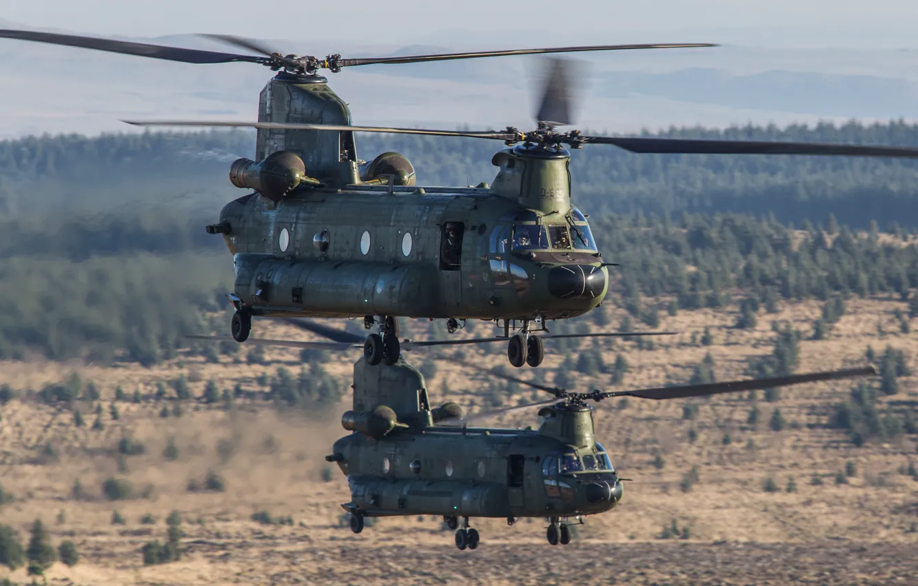 Фото обои CH-47 Chinook, Chinook, Royal Netherlands Air Force, ВВС Нидерландов, Boeing CH-47D Chinook