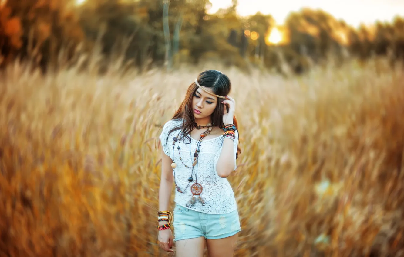 Фото обои девушка, поза, фон