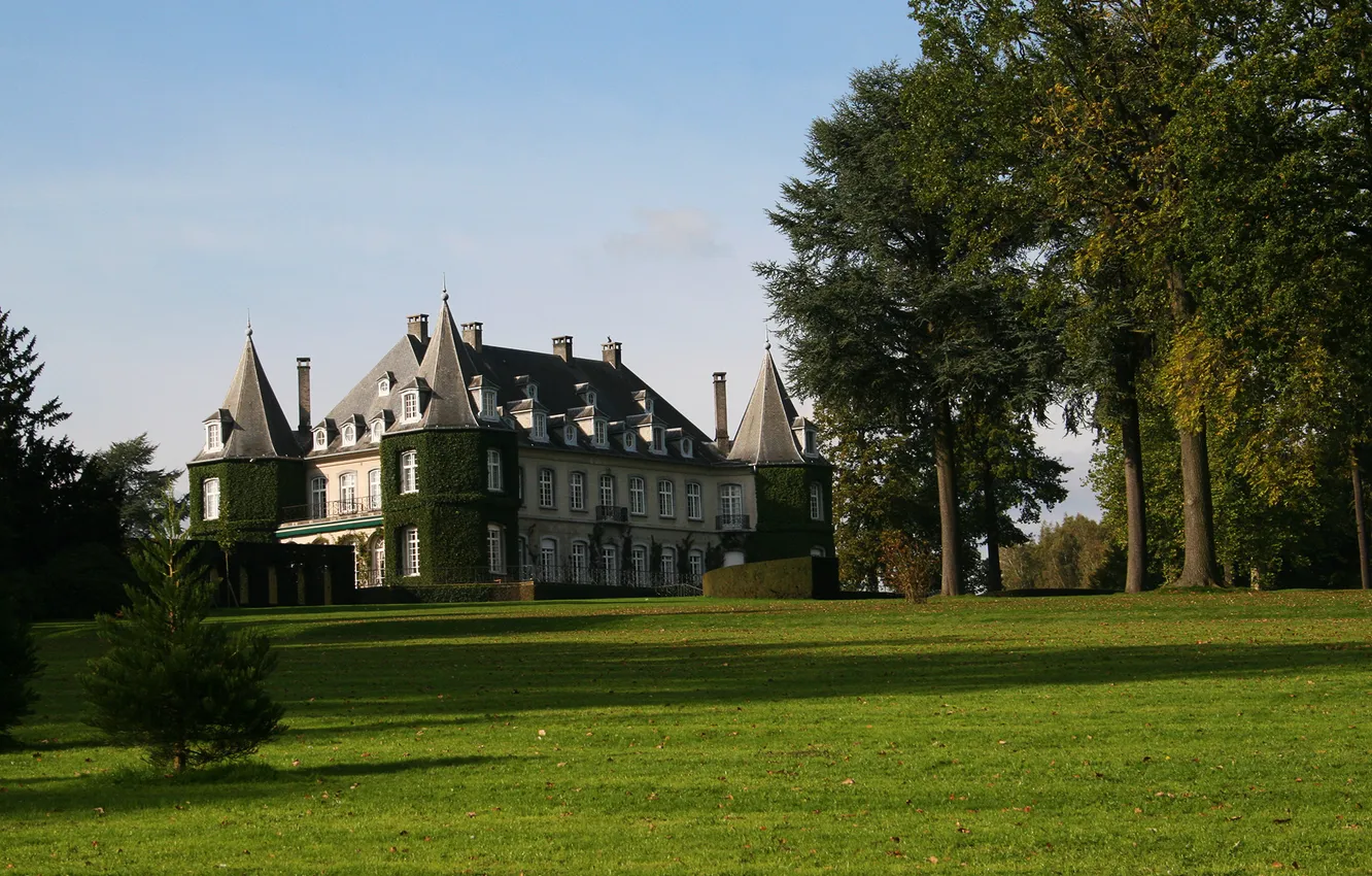 Фото обои замок, бельгия, Solvay Castle, La Hulpe