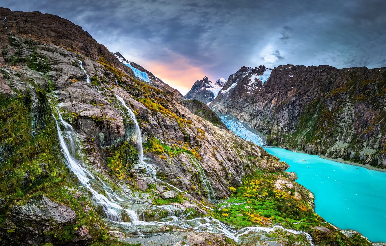 Фото обои Mountains, Chile, National Park, Fjord, Parks, Kawesqar