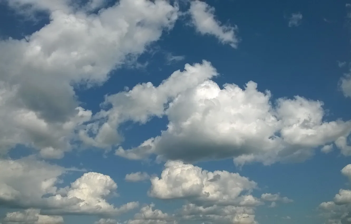Фото обои облака, синева, Небо, даль, лазурь
