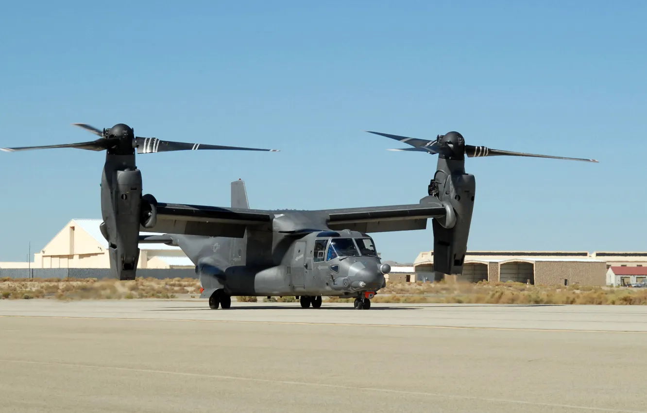 Фото обои США, взлет, ВВС, Air, конвертоплан, Osprey, Bell-Boeing, Force