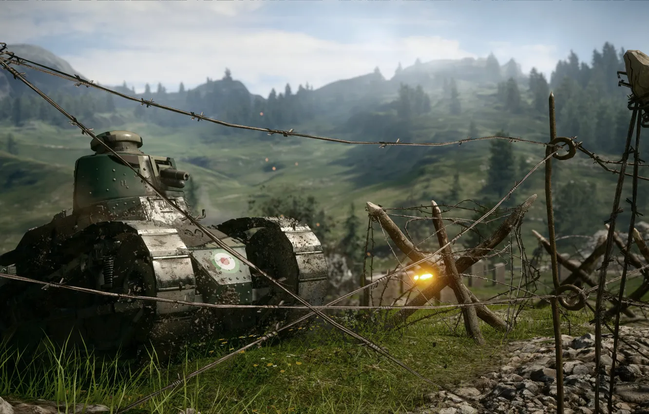 Фото обои война, игра, танк, сражение, Electronic Arts, Battlefield 1