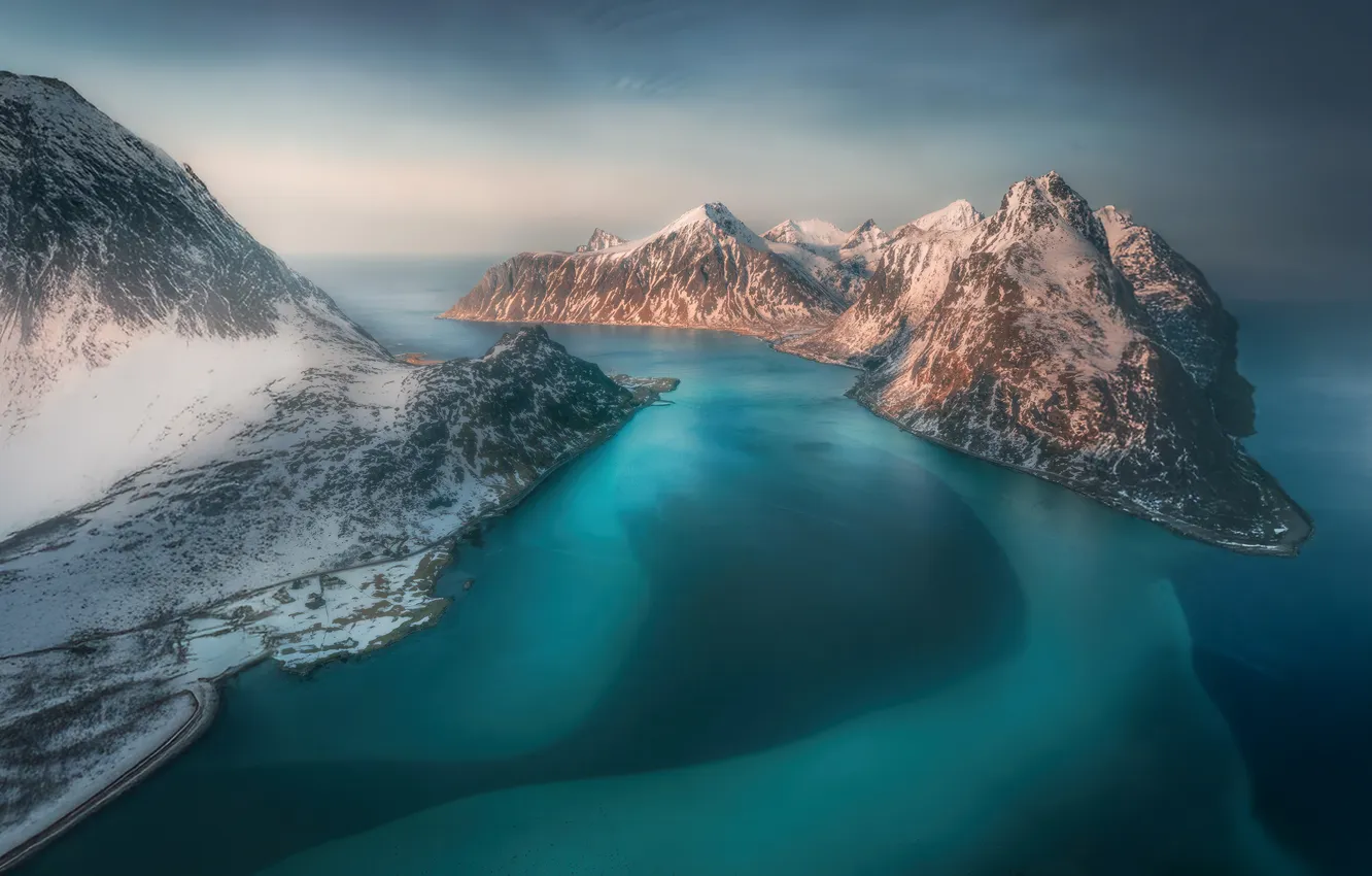 Фото обои air, norway, lofoten