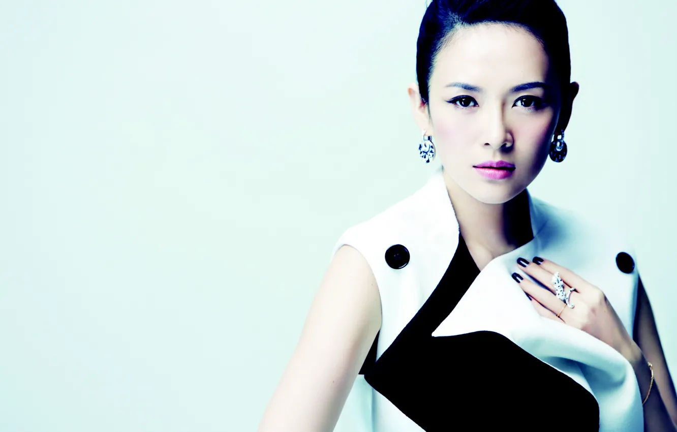 Фото обои взгляд, макияж, актриса, Zhang Ziyi, Чжан Цзыи