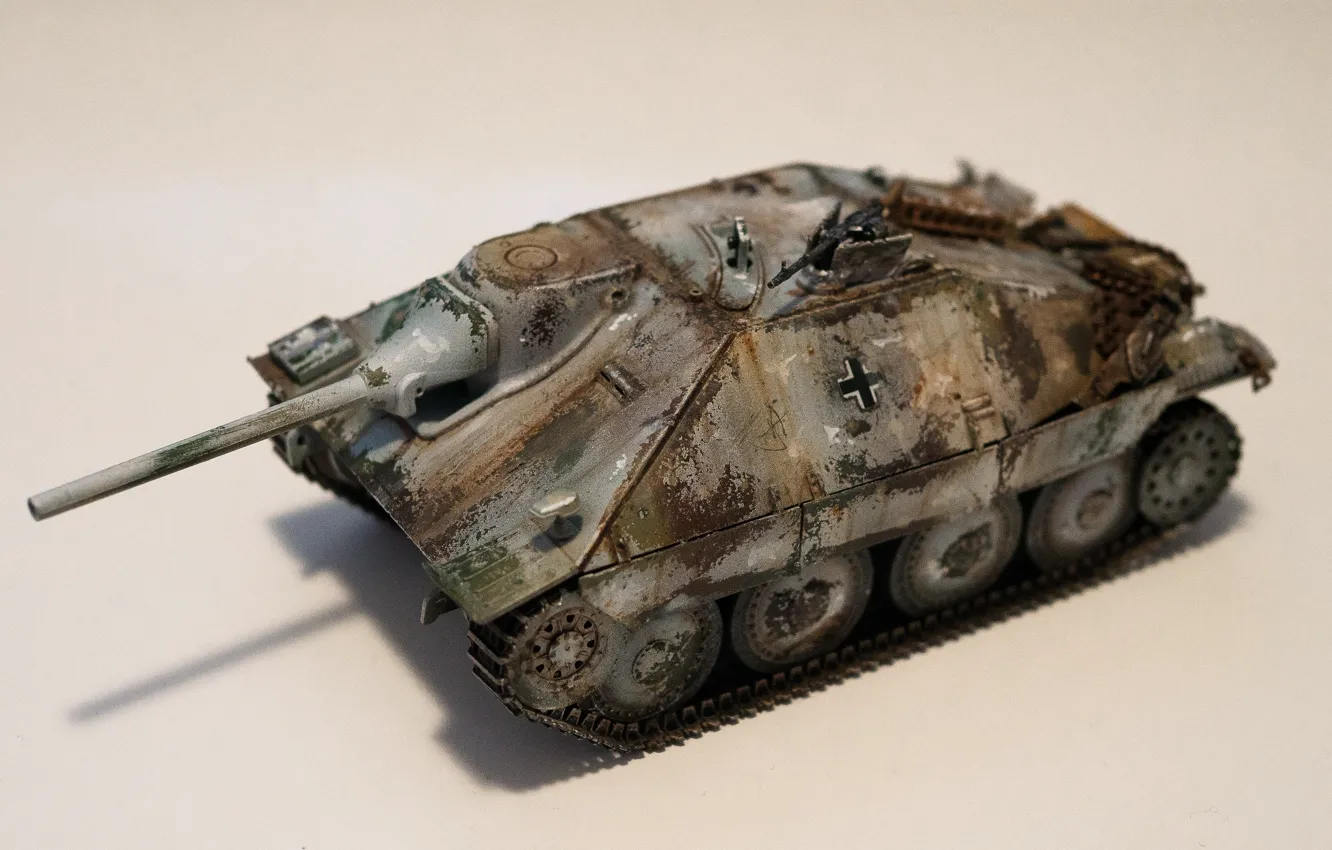 Фото обои игрушка, истребитель танков, моделка, Хетцер, Hetzer 38