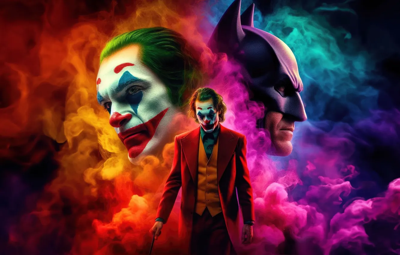Фото обои batman, joker, cannon, loose