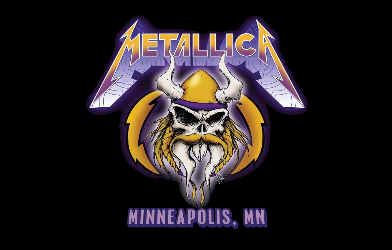 Фото обои фон, череп, группа, металисты, Metallica, Minneapolis, треш, James Hetfield