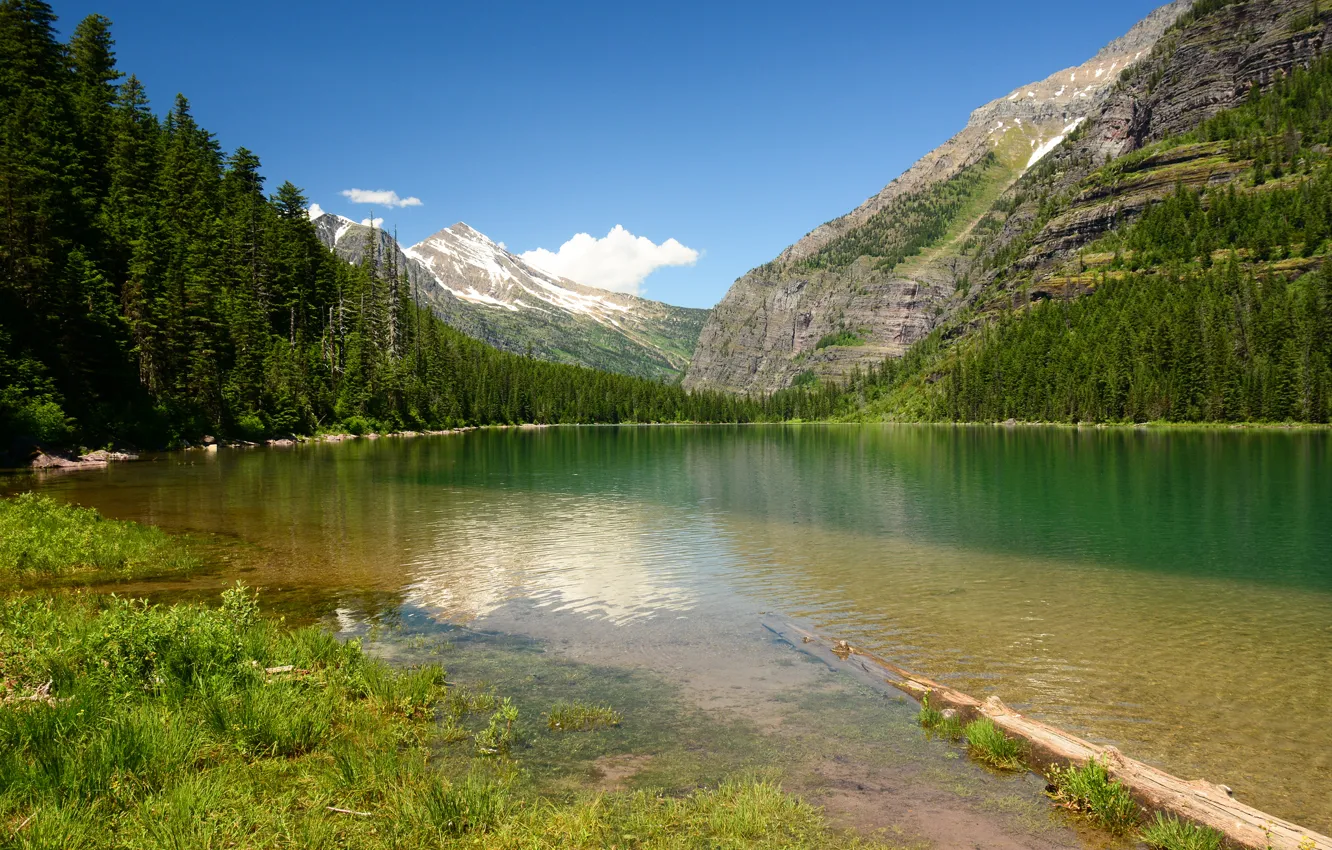 Фото обои горы, озеро, Монтана, Glacier National Park, Глейшер, Montana, Avalanche Lake