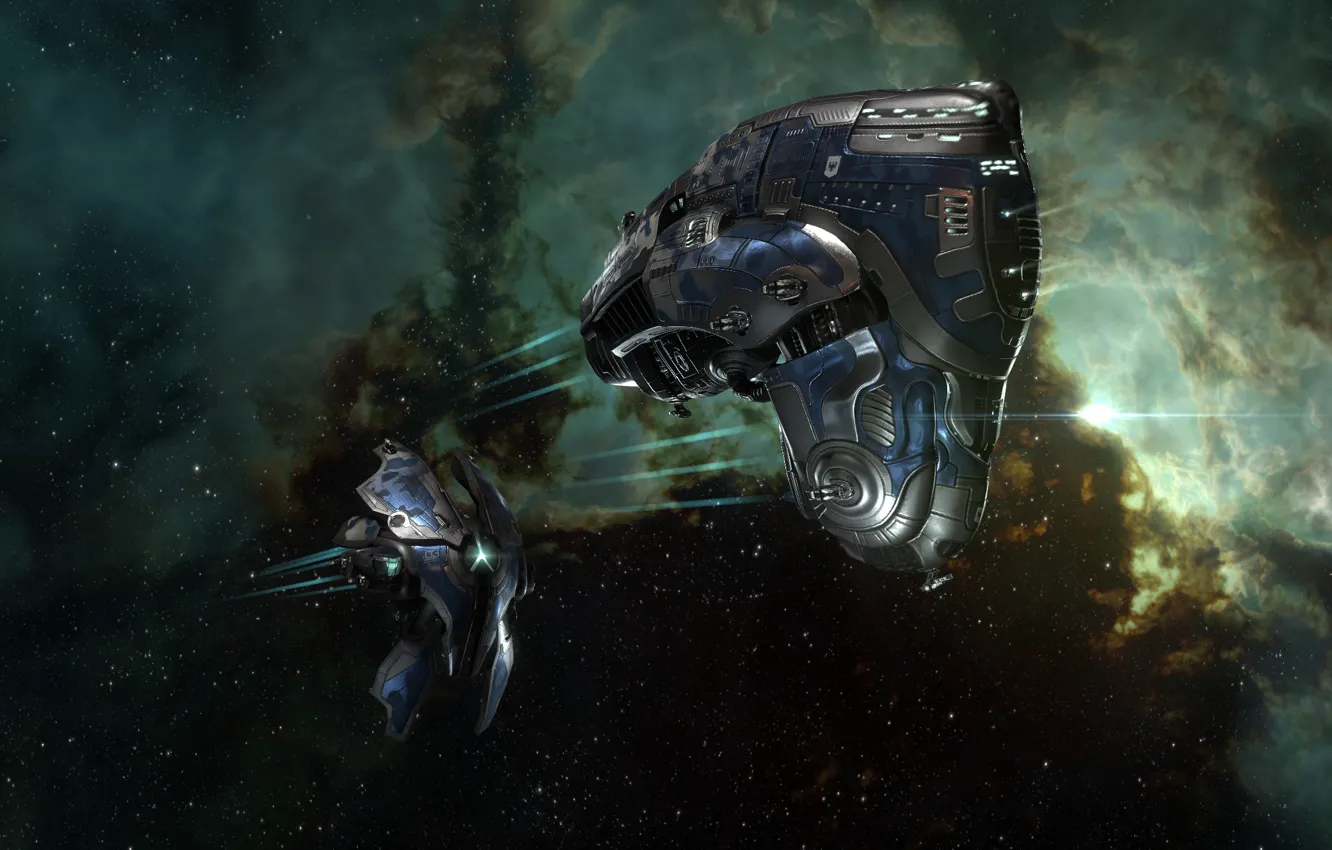 Фото обои космос, туманность, space, космический корабль, eve online, space ship, космоопера