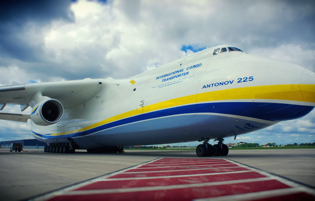 Фото обои Облака, Самолет, Мечта, Украина, Мрия, Ан-225, Советский, Грузовой