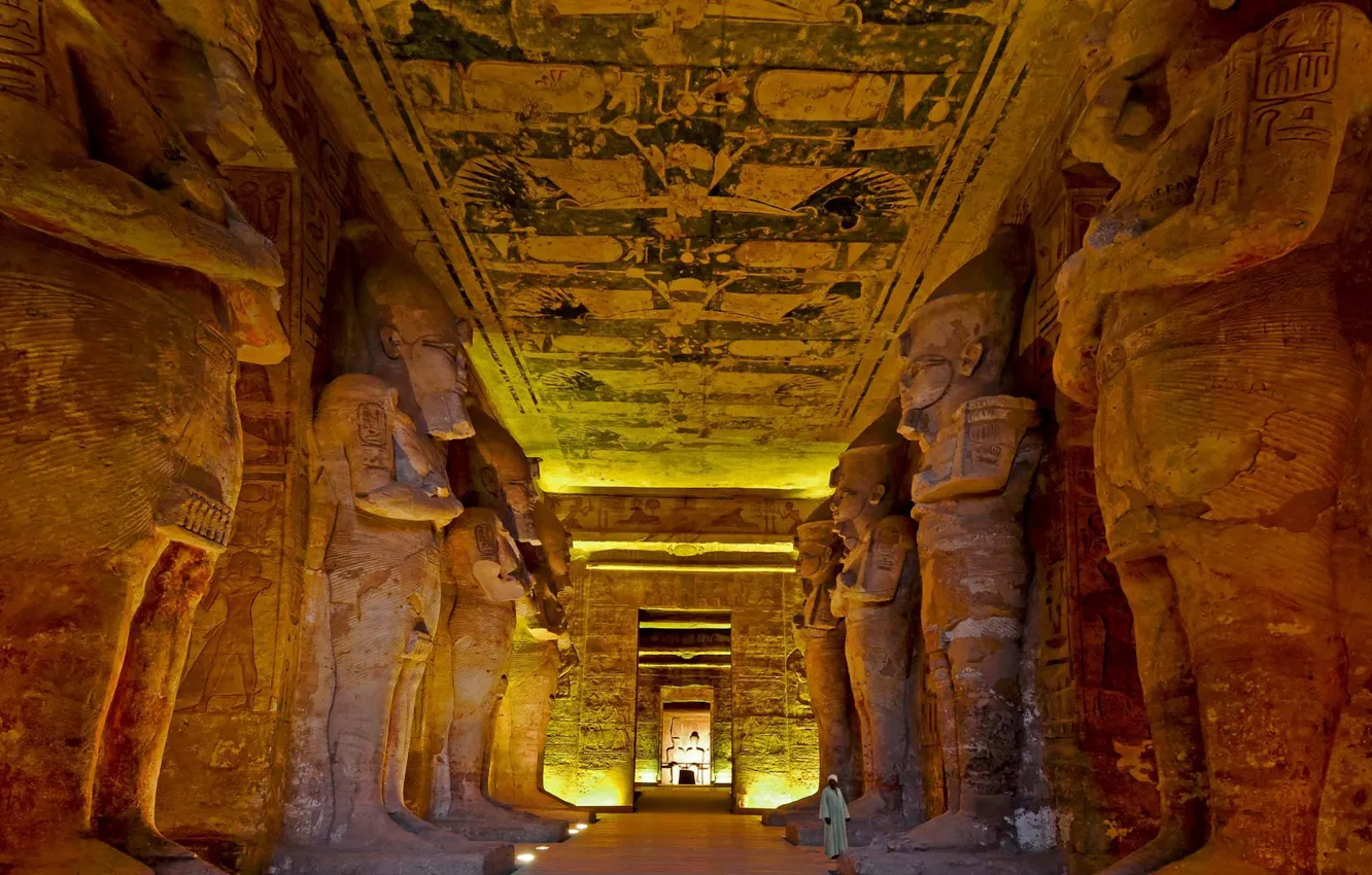 Фото обои Египет, Абу-Симбел, храм Рамсеса Второго