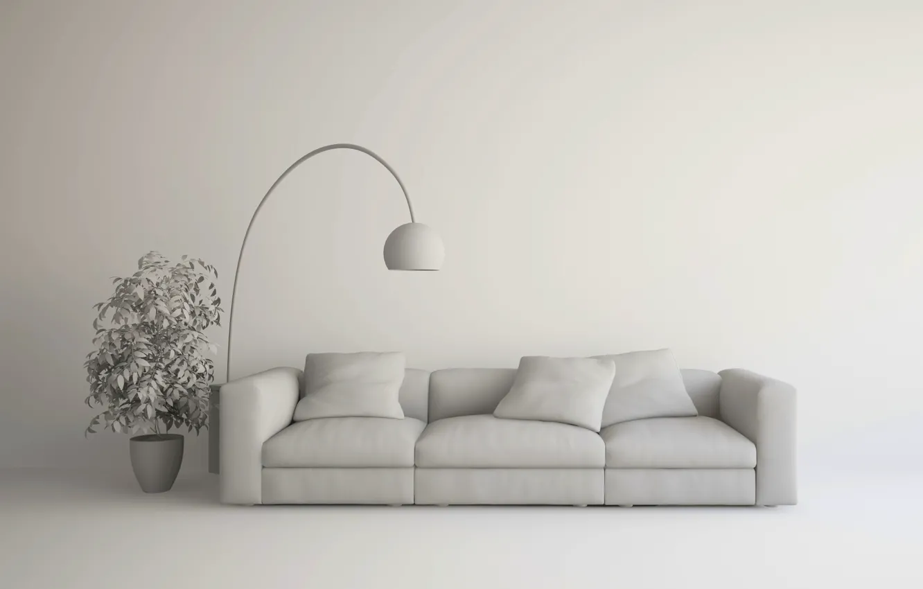 Фото обои design, lamp, couch, living