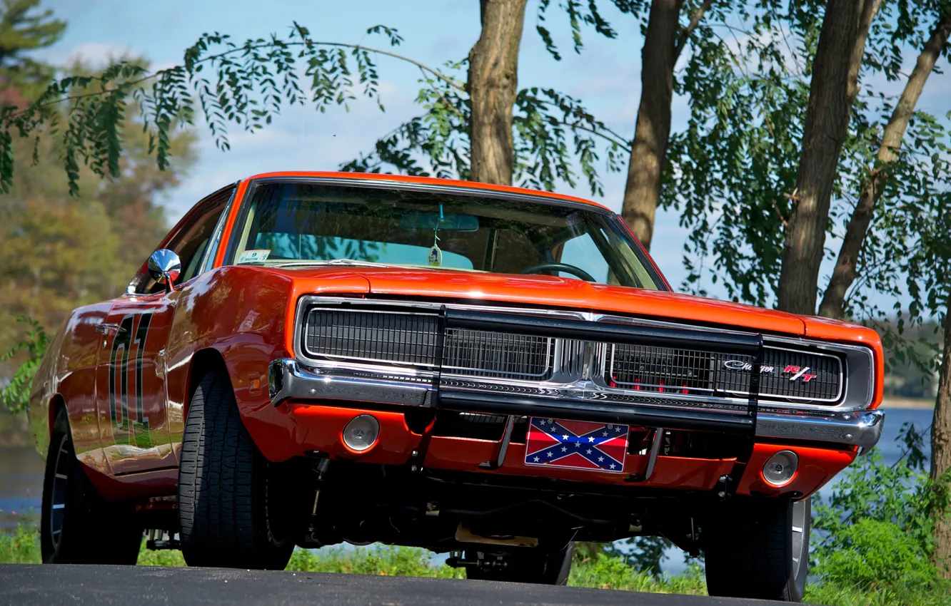 Фото обои 1969, Dodge, Orange, Charger, Muscle car, General Lee, The Dukes of Hazzard