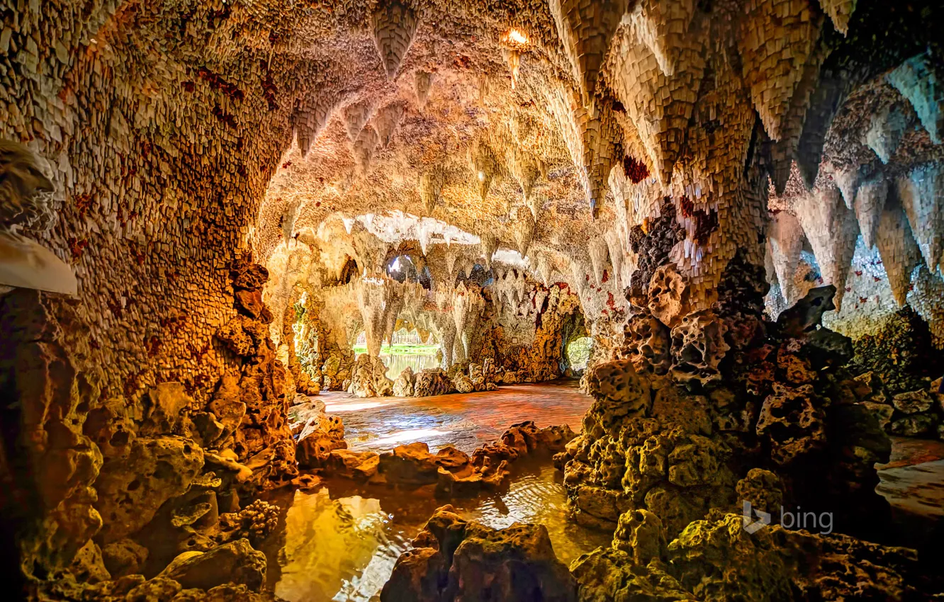 Фото обои краски, Англия, пещера, Кобэм