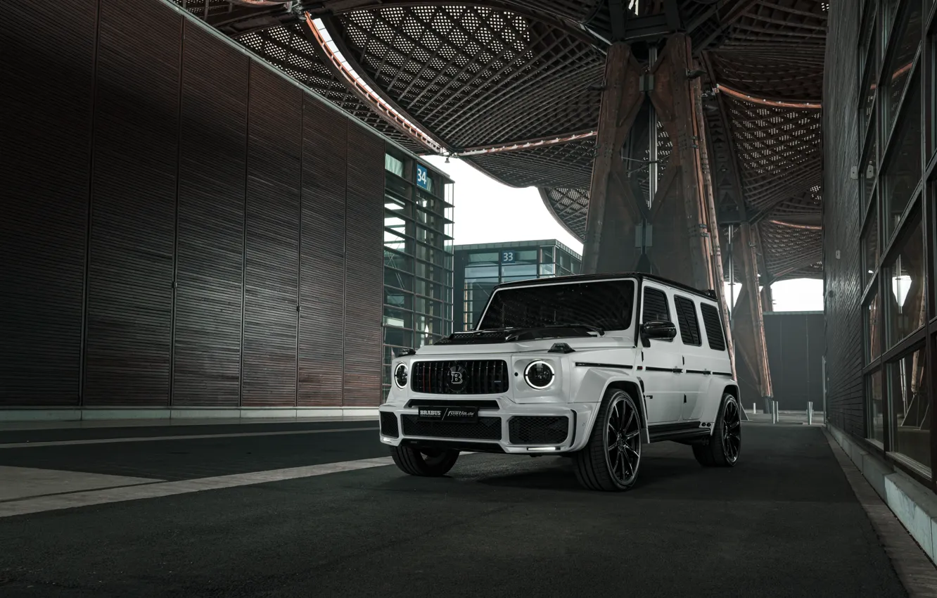 Фото обои Mercedes, Front, AMG, White, G-Class, G63, G63 AMG