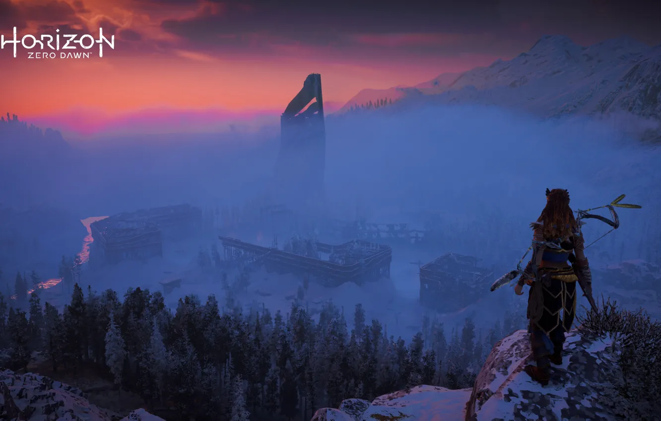 Фото обои ps4, horizon zero dawn, aloy