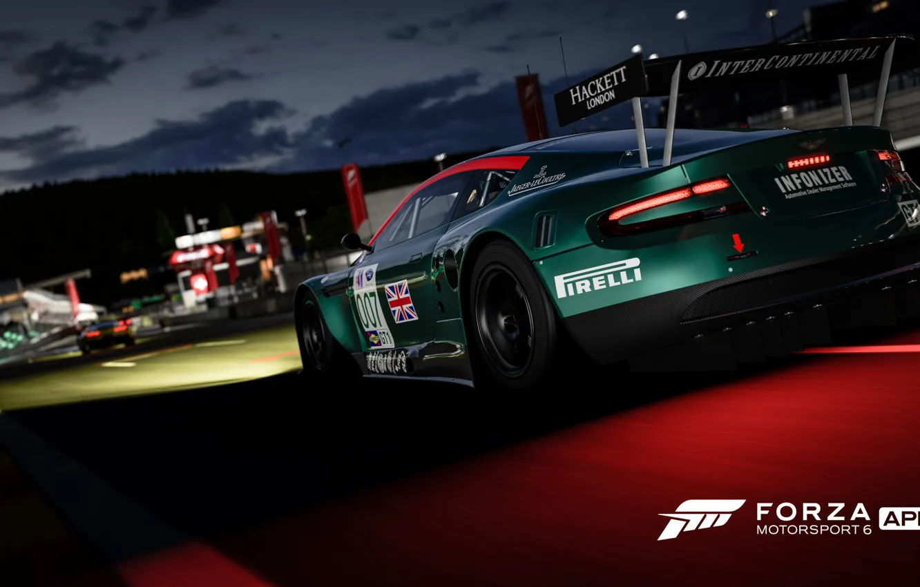 Фото обои Aston Martin, трасса, гонки, Forza Motorsport 6, Forza Motorsport 6: Apex