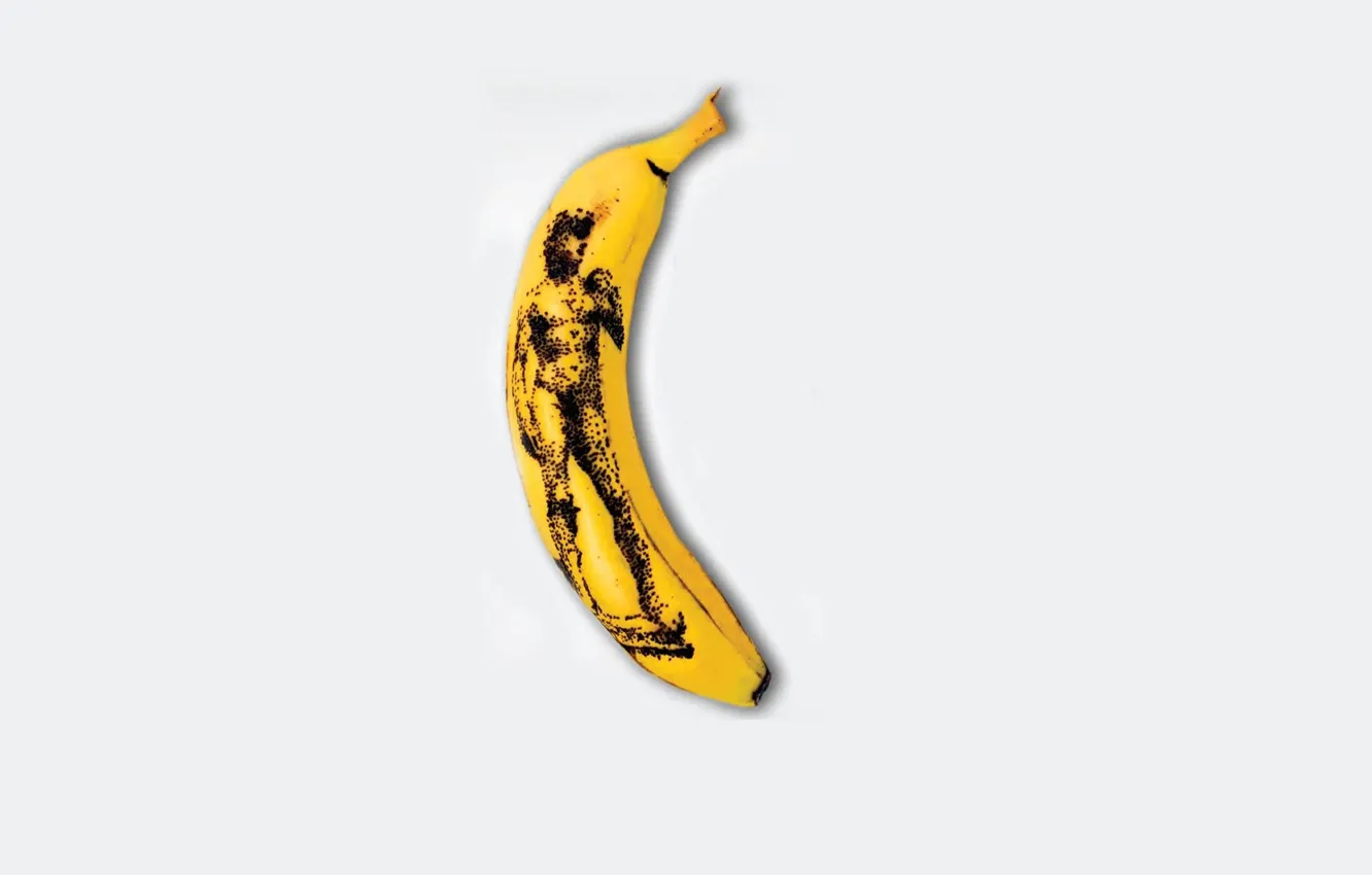 Фото обои один, точки, мужчина, банан, аполлон